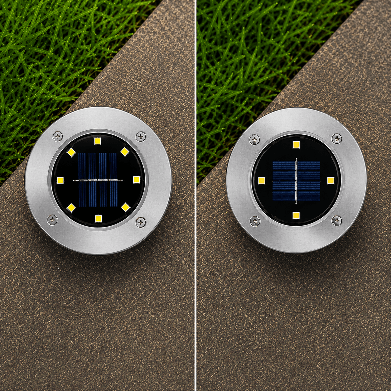 10-Pack Solar Ground Lights Outdoor Waterproof IP65 Pathway & Garden Lights