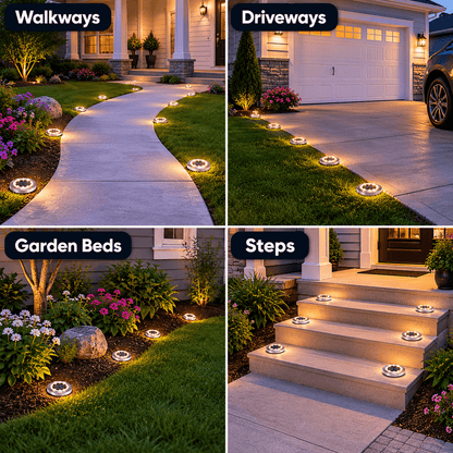 10-Pack Outdoor Solar Ground Lights