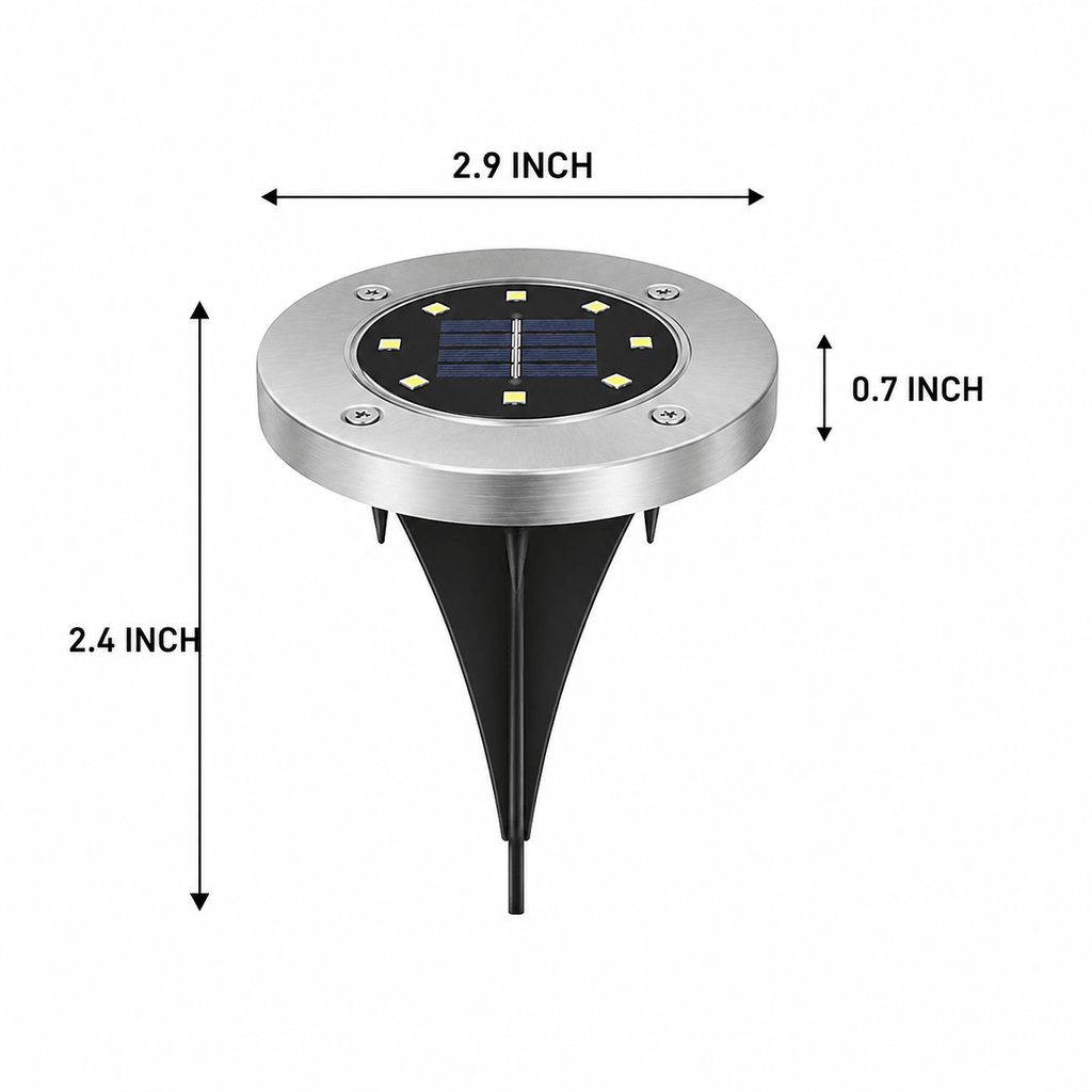 10-Pack Solar Ground Lights Outdoor Waterproof Pathway & Garden Lights