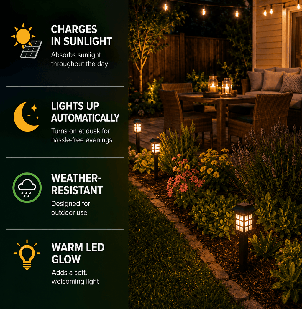 12-Pack Solar Garden Lights Outdoor – LED Pathway & Landscape Stake Lights