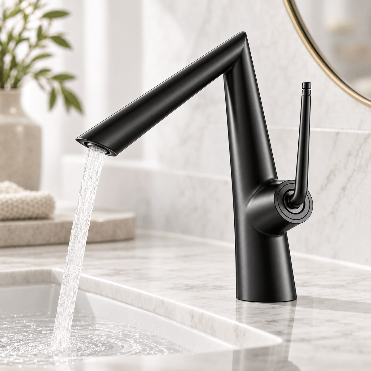 Bathroom Faucet Single Hole, Single Handle Lavatory Sink Faucet