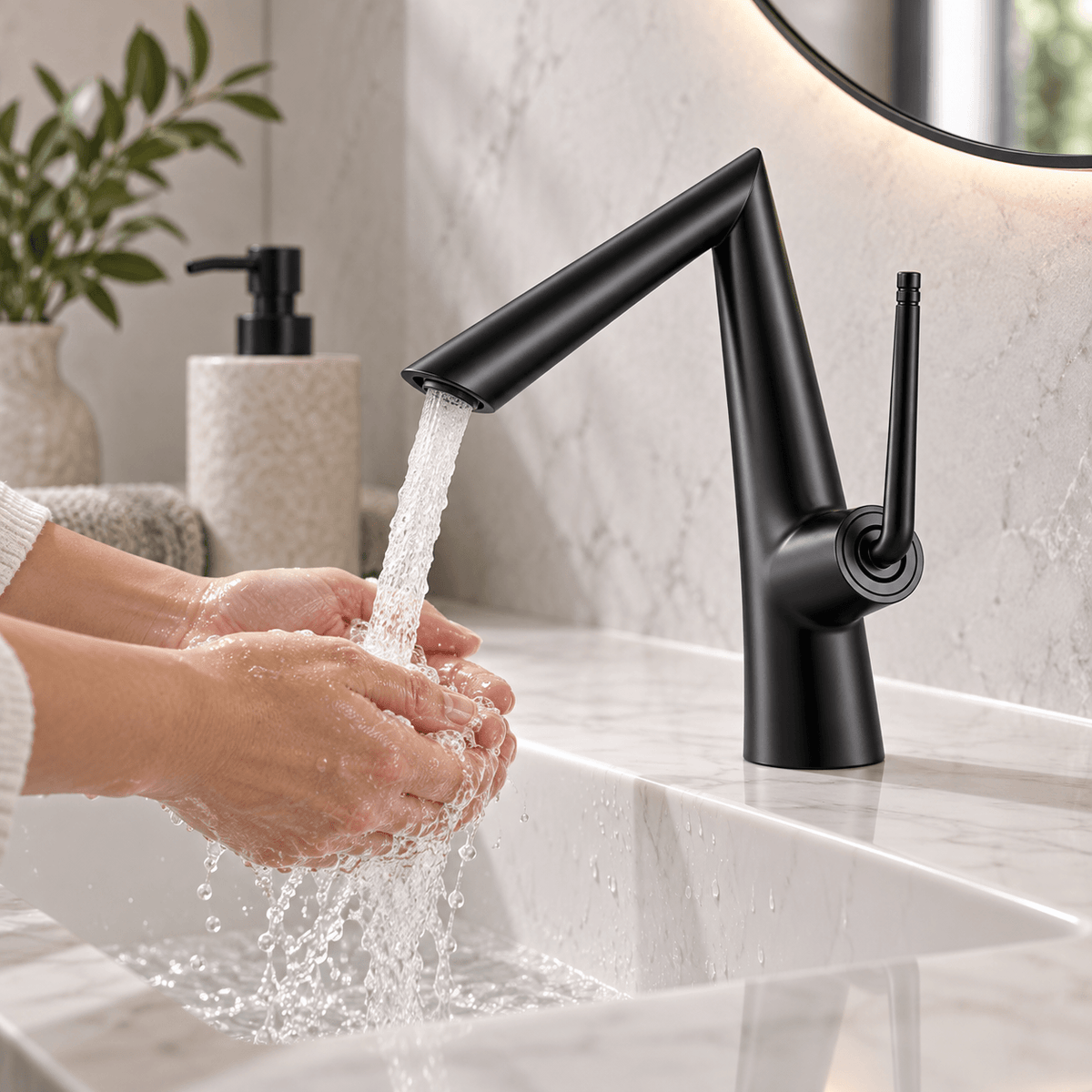 Bathroom Faucet Single Hole, Single Handle Lavatory Sink Faucet