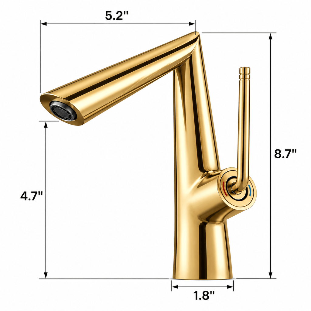 Bathroom Faucet Single Hole, Single Handle Lavatory Sink Faucet