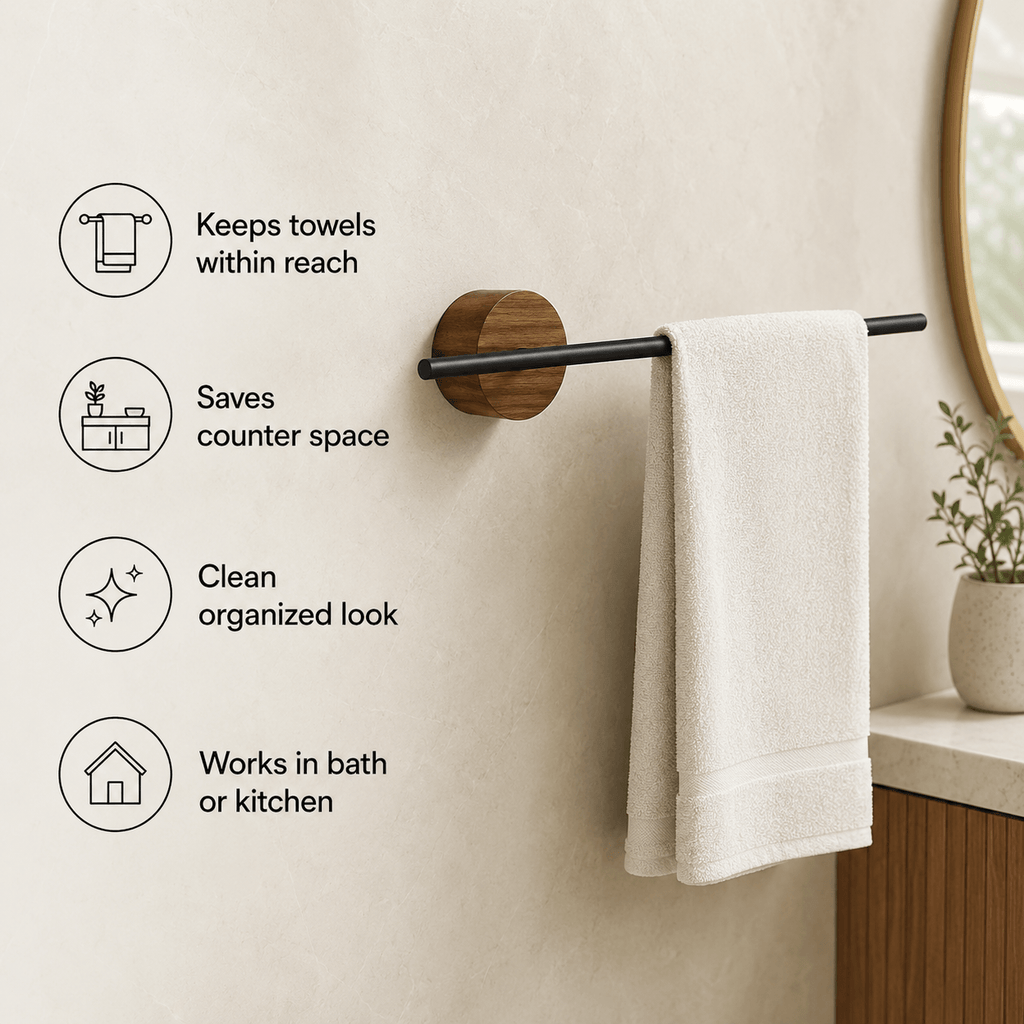 Wall Mounted Towel Rack – Bathroom Towel Bar & Bathroom Towel Holder