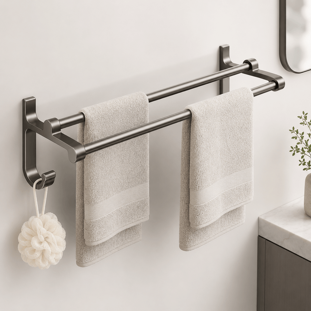 Wall Mounted Towel Rack – Bathroom Towel Bar, Double Towel Bar