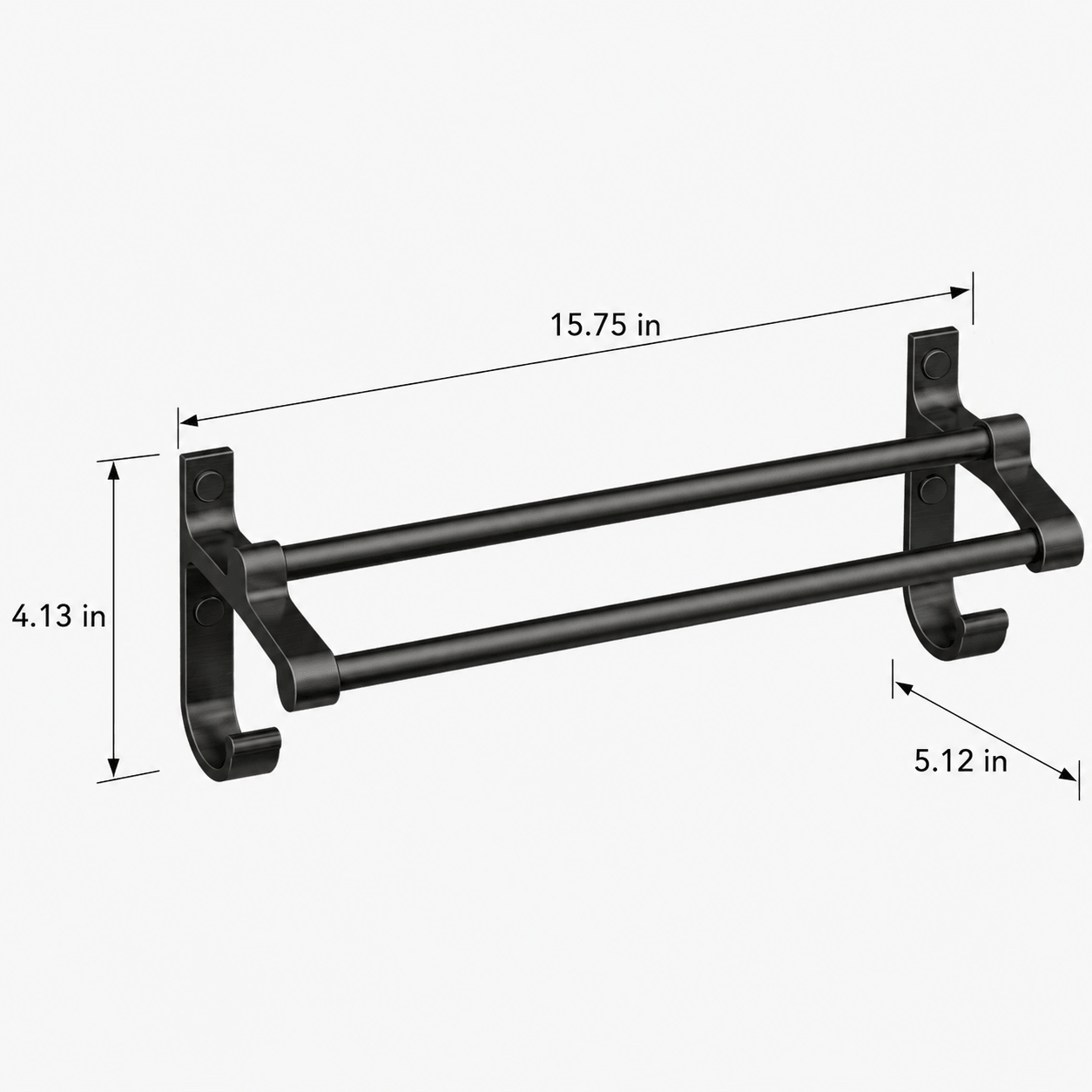 Wall Mounted Towel Rack – Bathroom Towel Bar, Double Towel Bar