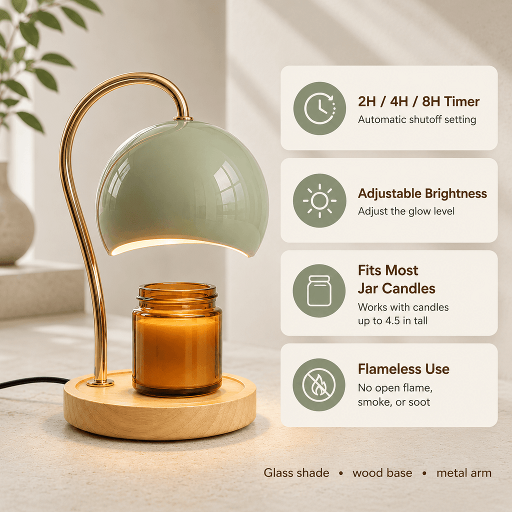 Candle Warmer Lamp, Dimmable Wax Warmer for Jar Candles