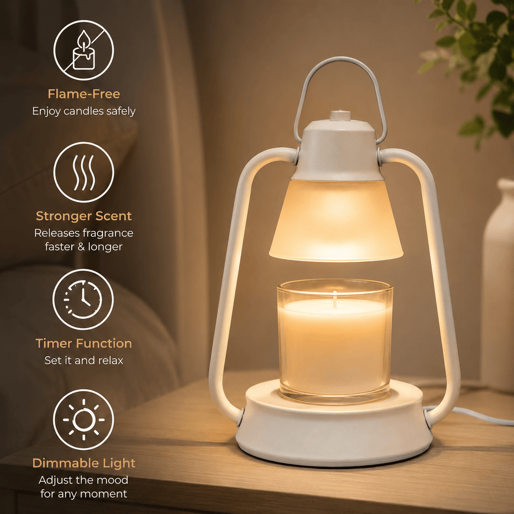 Candle Warmer Lamp with Timer, Electric Wax Warmer for Jar Candles