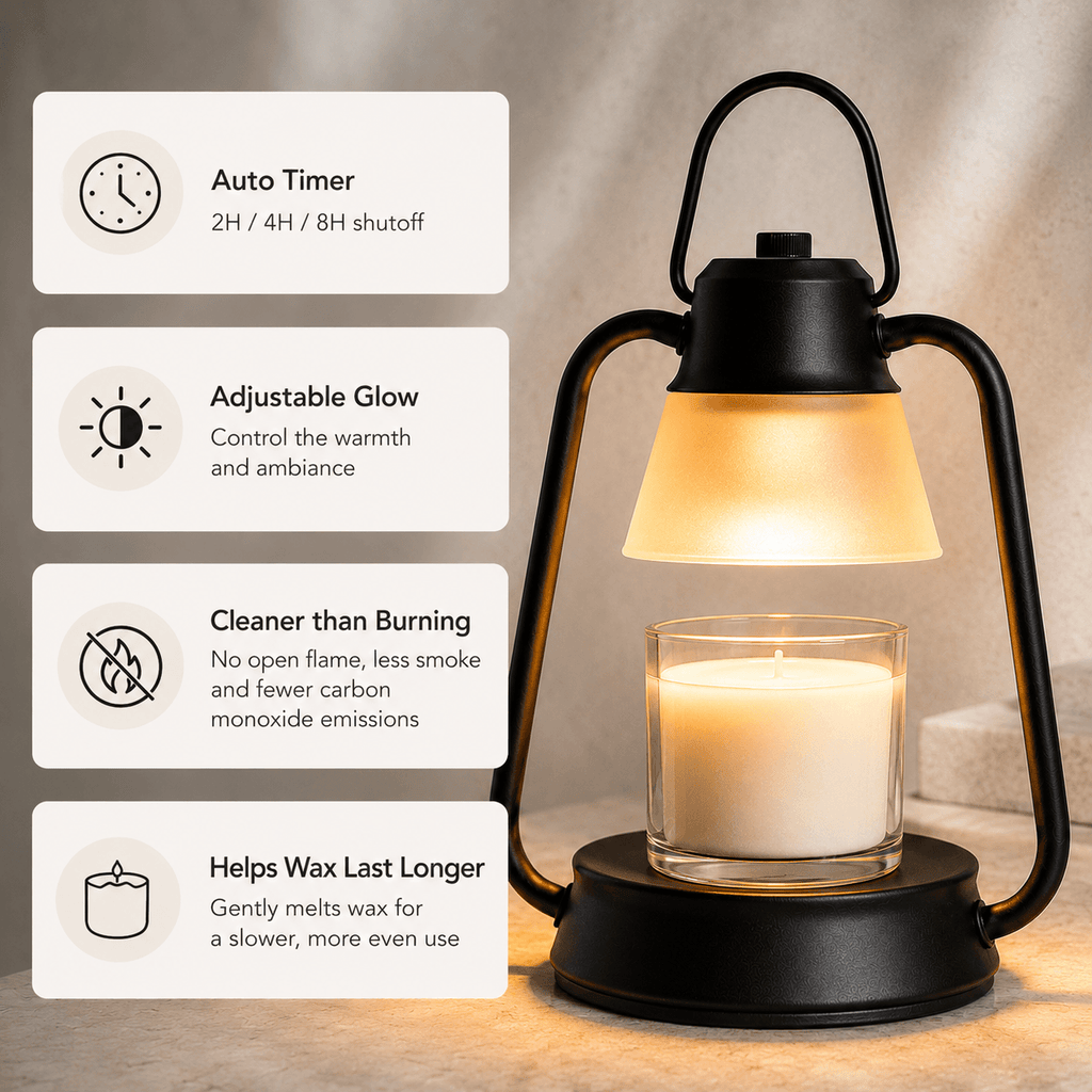 Candle Warmer Lamp with Timer, Electric Wax Warmer for Jar Candles
