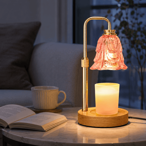Candle Warmer Lamp with Timer, Pink Tulip Wax Warmer for Candles