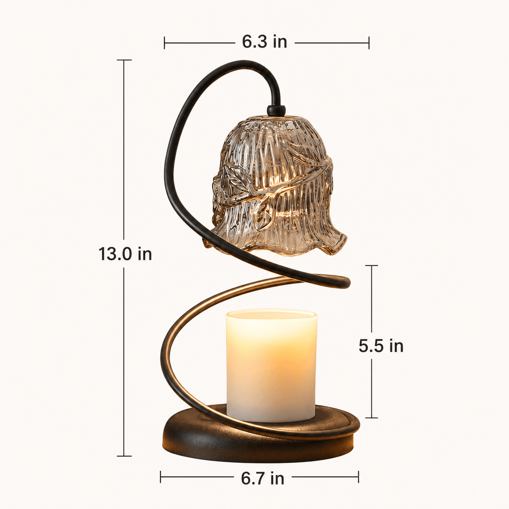 Candle Warmer Lamp with Timer, Spiral Glass Wax Warmer for Jar Candles