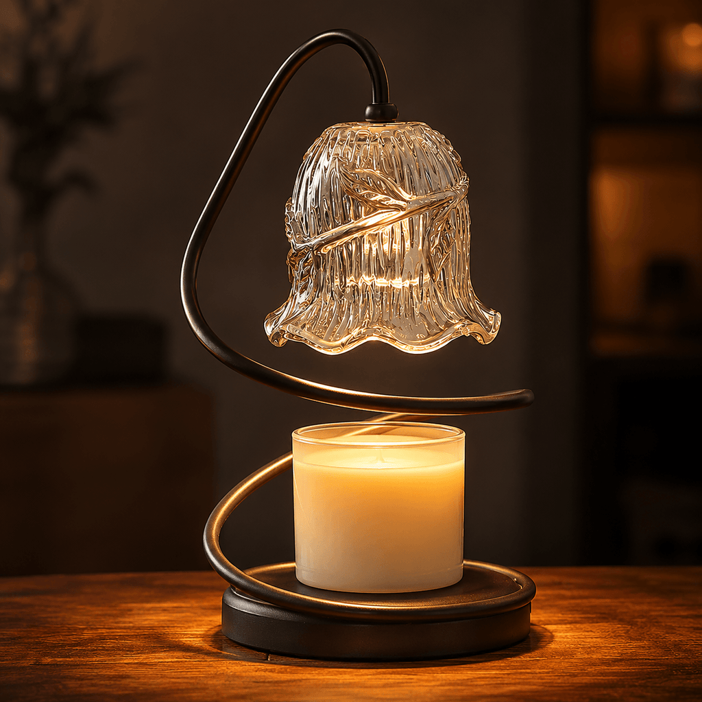 Candle Warmer Lamp with Timer, Spiral Glass Wax Warmer for Jar Candles