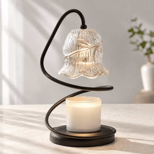 Candle Warmer Lamp with Timer, Spiral Glass Wax Warmer for Jar Candles
