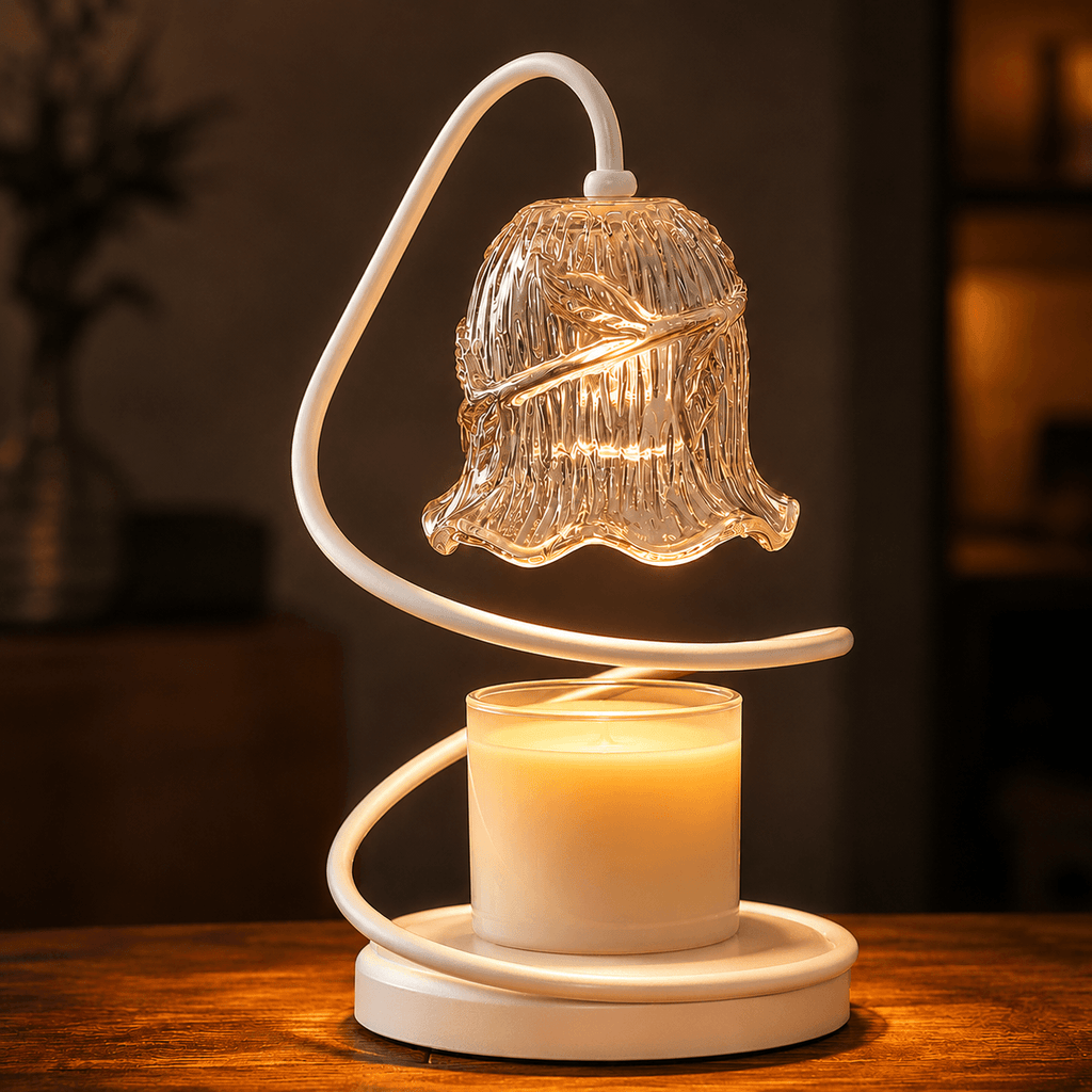 Candle Warmer Lamp with Timer, Spiral Glass Wax Warmer for Jar Candles