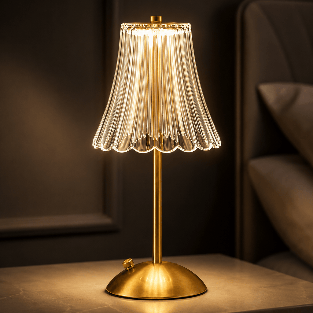 Rechargeable Cordless Table Lamp, Dimmable LED Bedside Nightstand Lamp