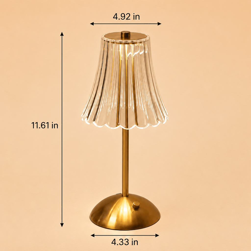 Rechargeable Cordless Table Lamp, Dimmable LED Bedside Nightstand Lamp