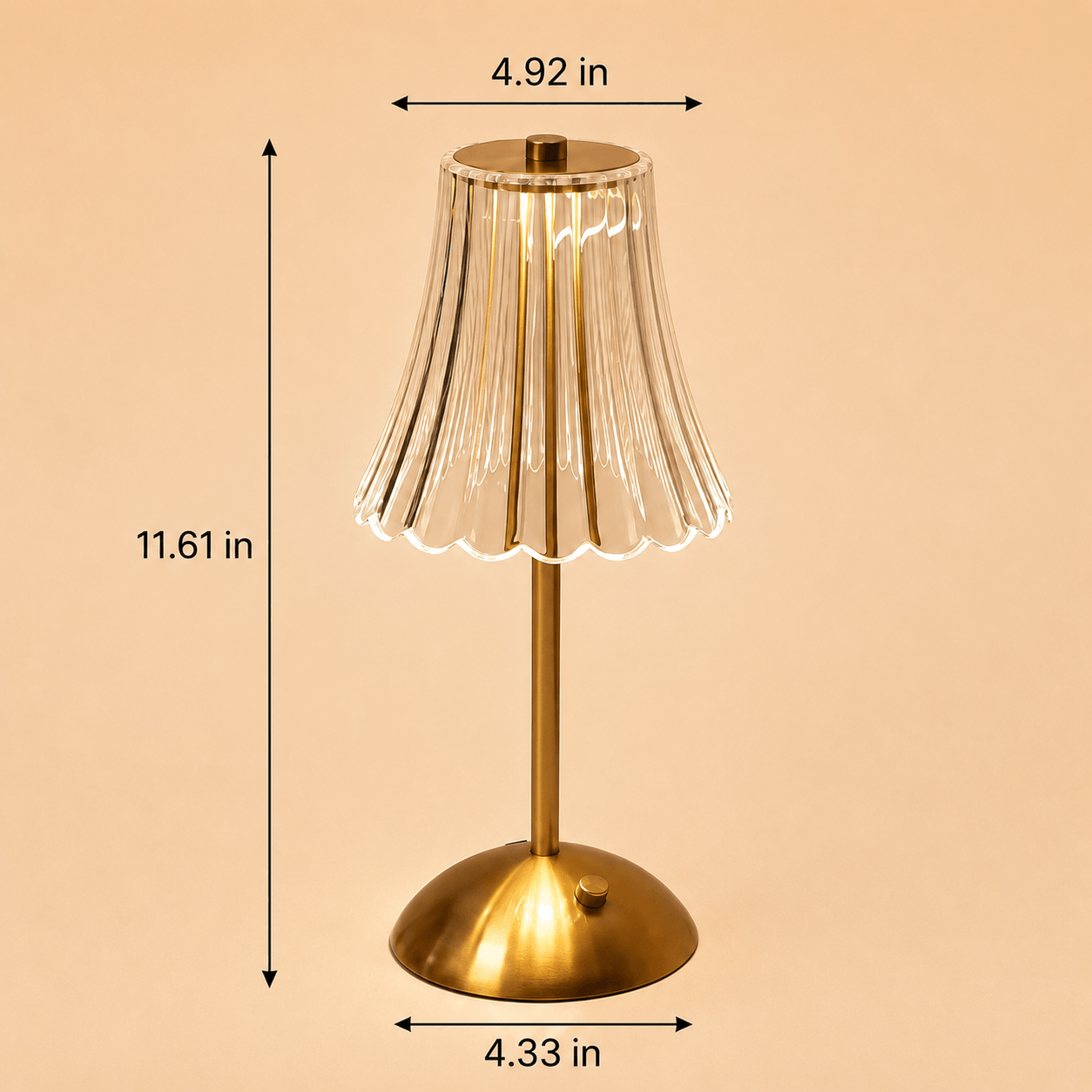 Rechargeable Cordless Table Lamp, Dimmable LED Bedside Nightstand Lamp