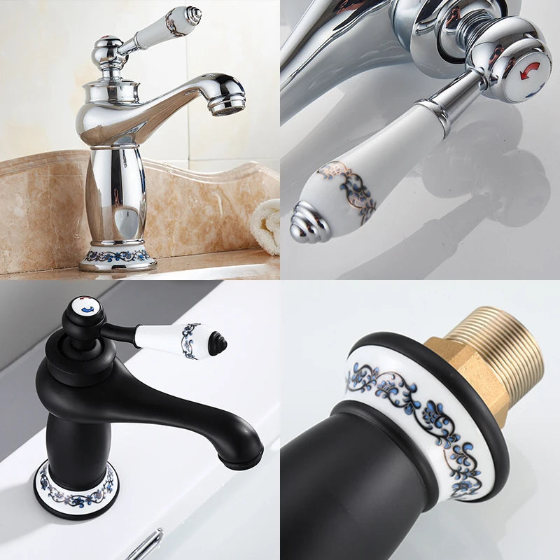 Single Hole Bathroom Faucet Vintage Sink Faucet Single Handle
