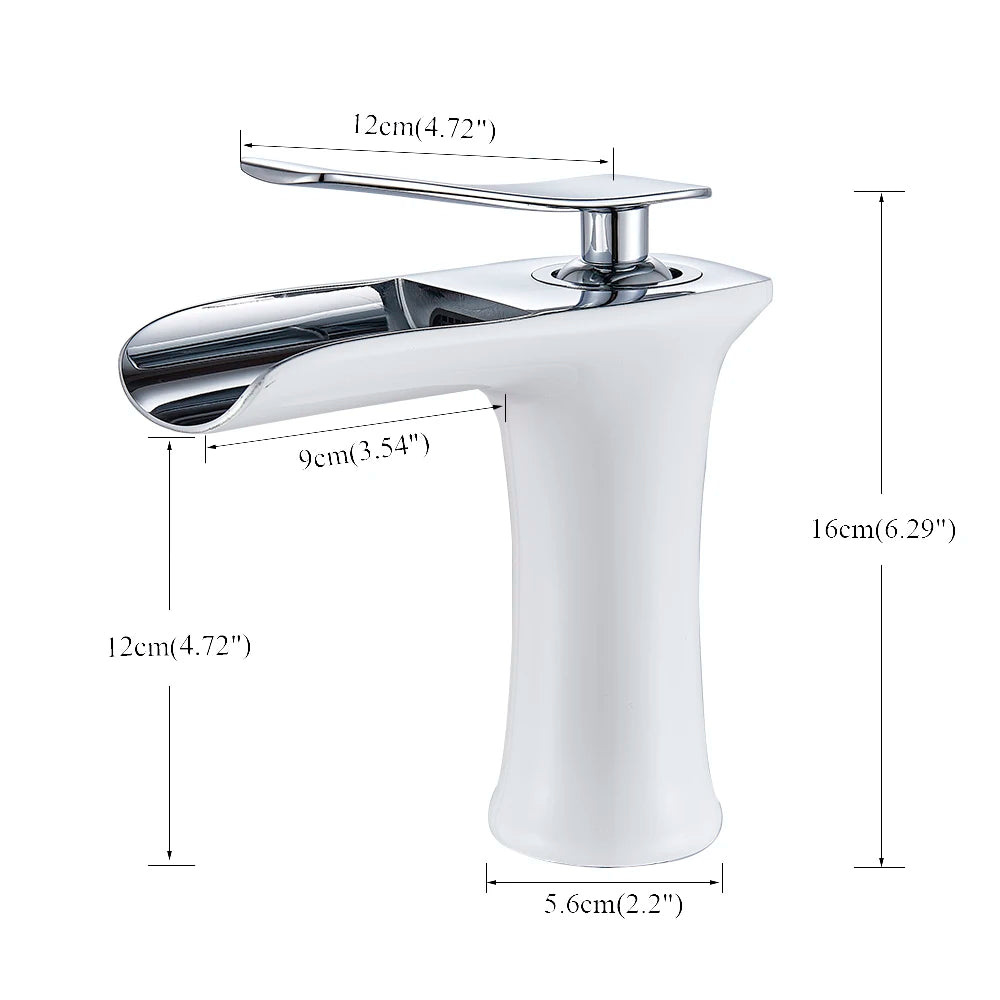 Single Hole Bathroom Faucet Sink Faucet Single Handle Waterfall Faucet