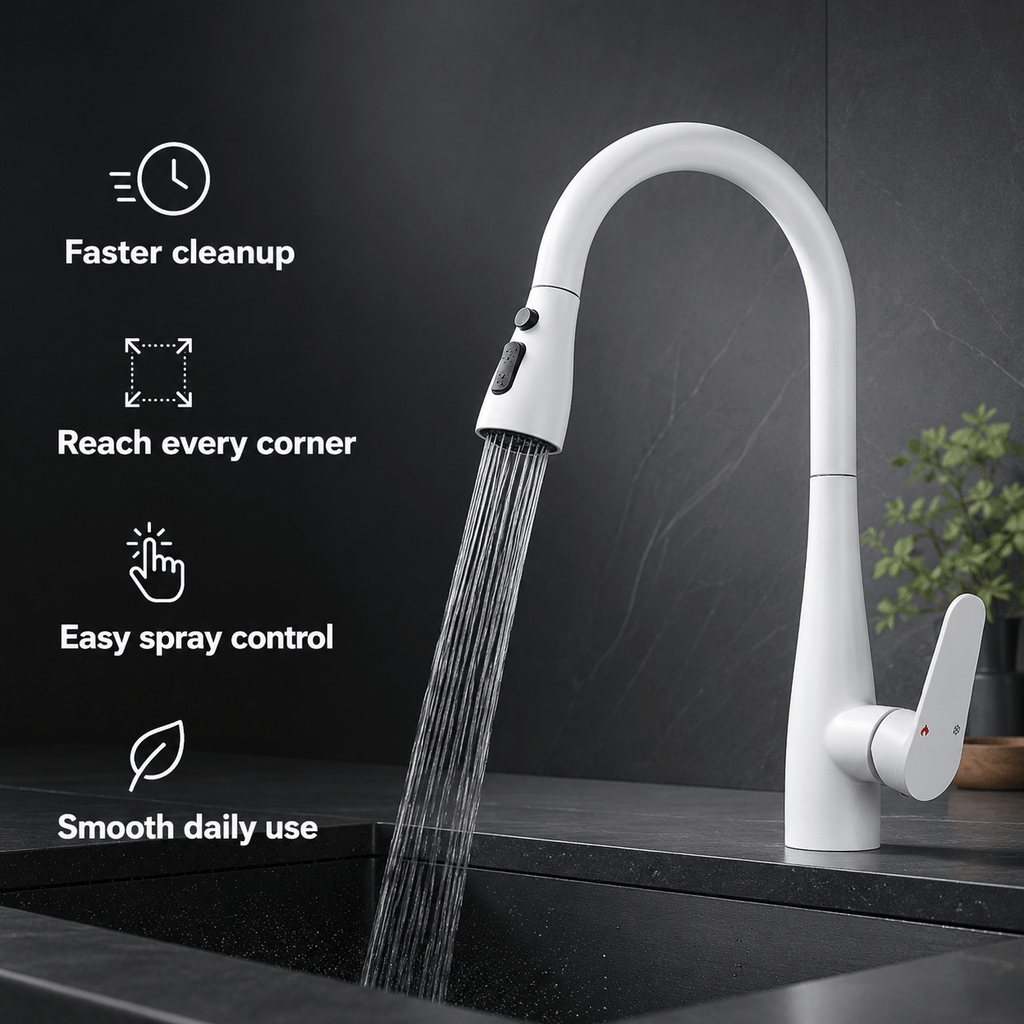 Kitchen Faucet with Sprayer – Pull Down, Single Handle