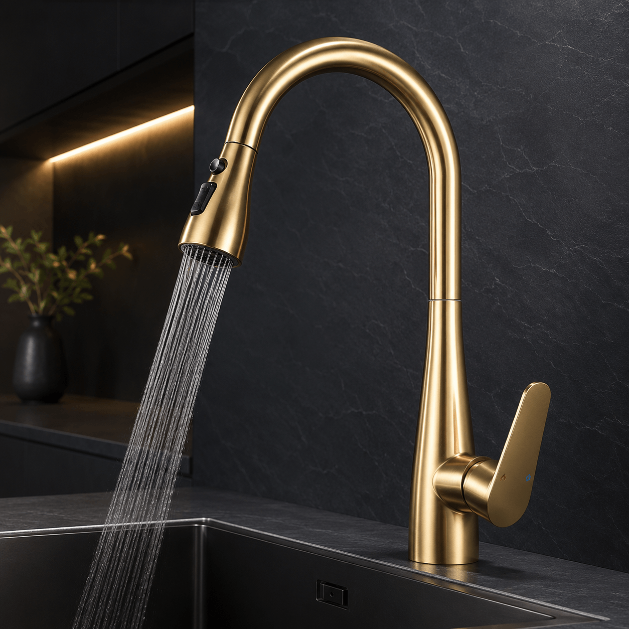 Kitchen Faucet with Sprayer – Pull Down, Single Handle