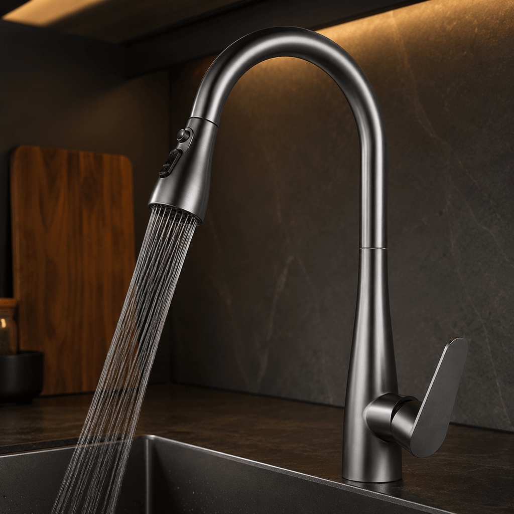 Kitchen Faucet with Sprayer – Pull Down, Single Handle