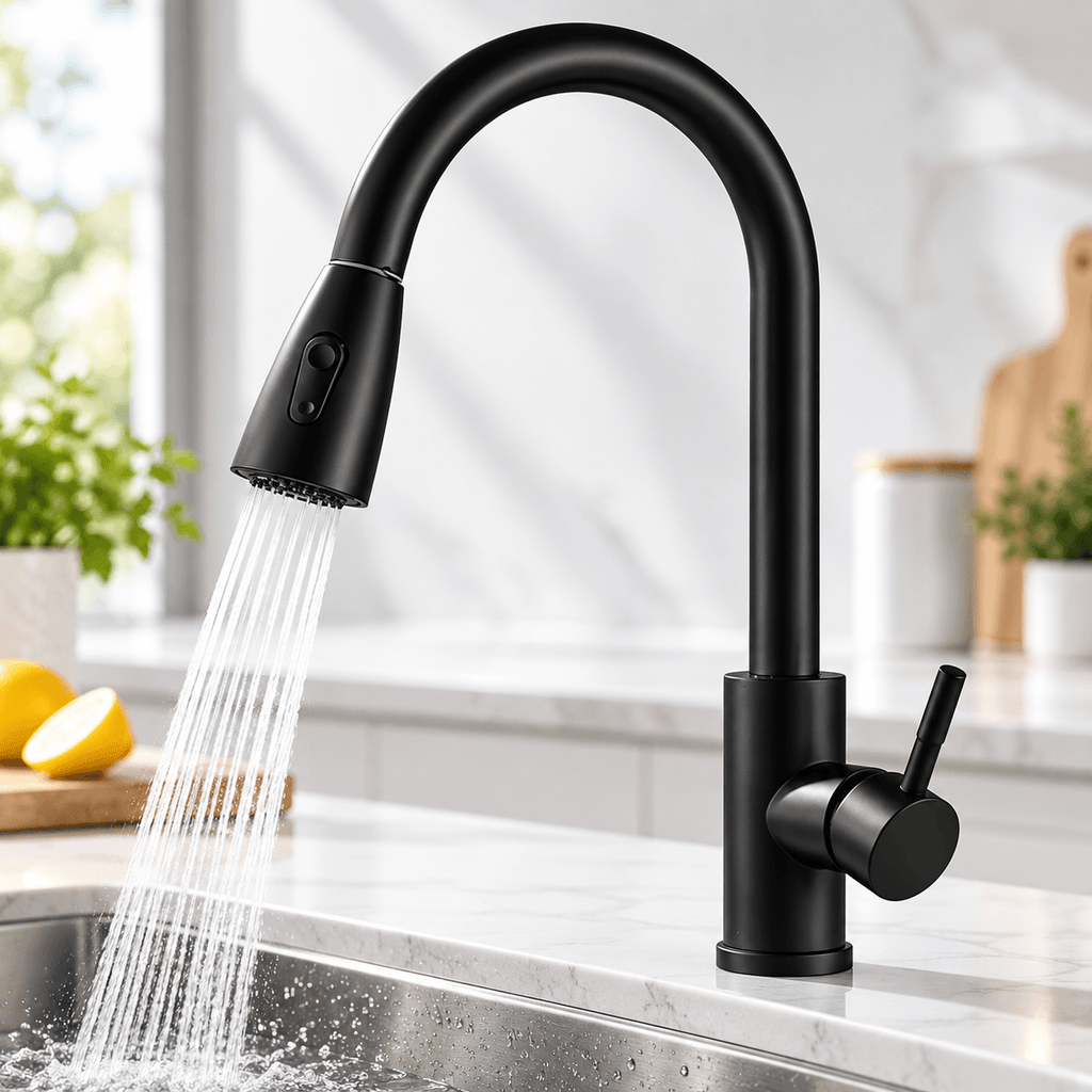 Kitchen Faucet with Sprayer, Pull Down Single Handle High Arc