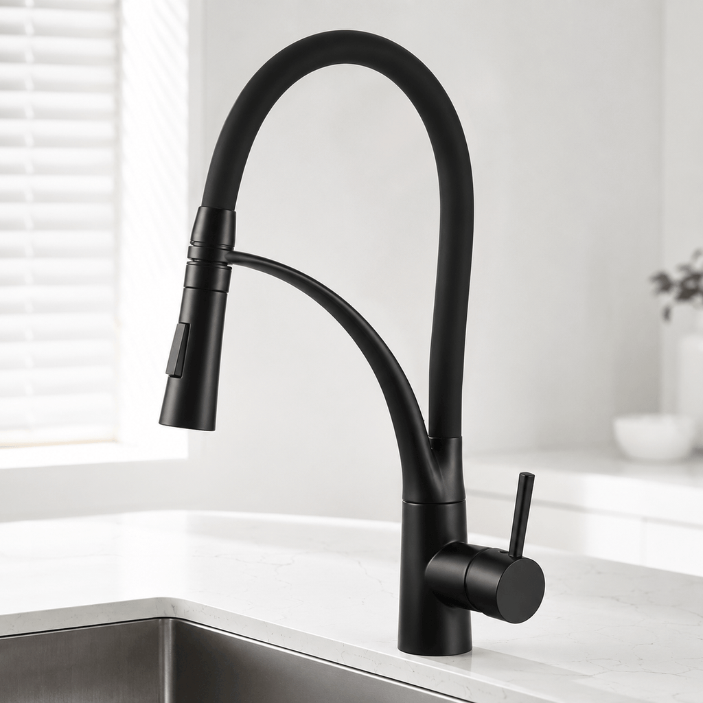 Kitchen Faucet with Sprayer – Single Handle Pull Down Sink Faucet