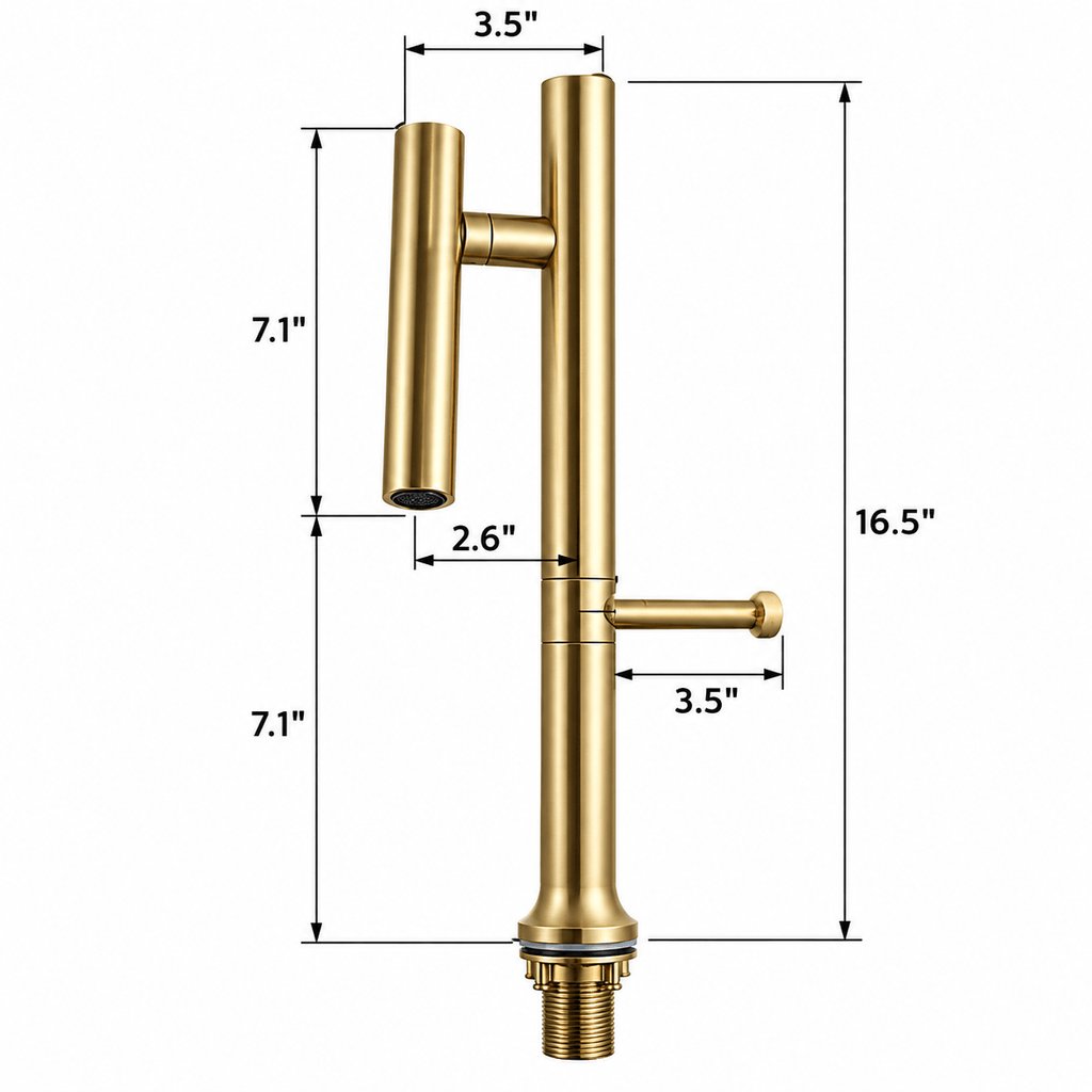 Kitchen Sink Faucet, Single Handle Single Hole High Arc