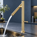 Kitchen Sink Faucet, Single Handle Single Hole High Arc