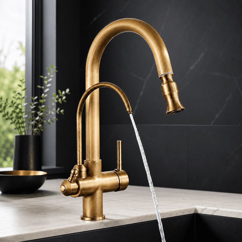 Kitchen Faucet with Pull Down Sprayer & Filtered Water Outlet