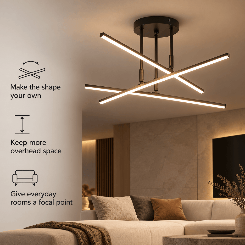 LED Ceiling Light for Bedroom, Living Room & Kitchen Island