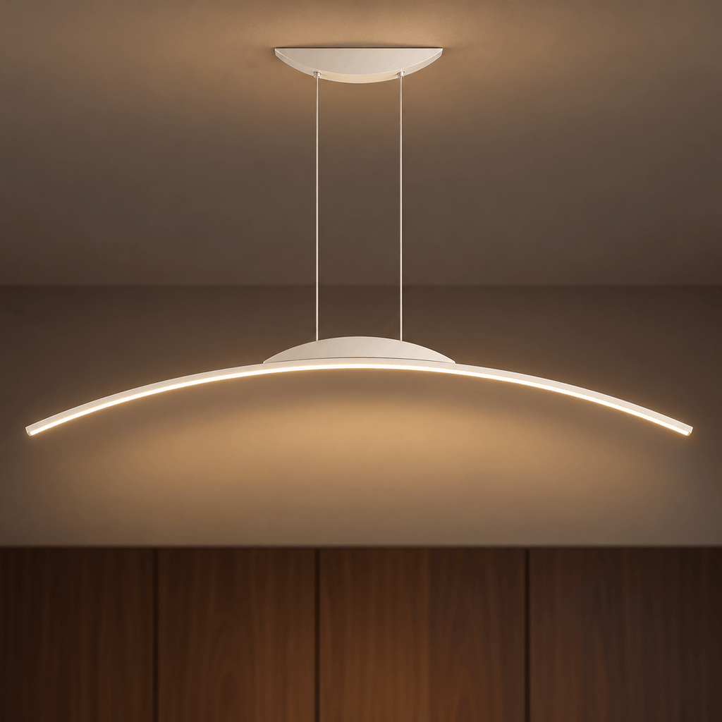 LED Kitchen Island Light & Dining Room Pendant, Curved