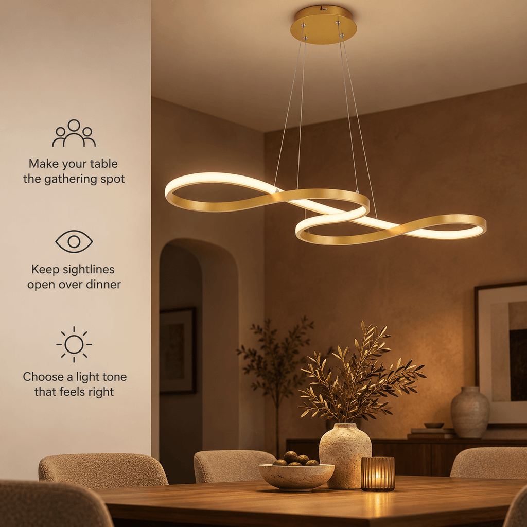 LED Light Fixture for Bedroom, Kitchen Island, Living & Dining Room
