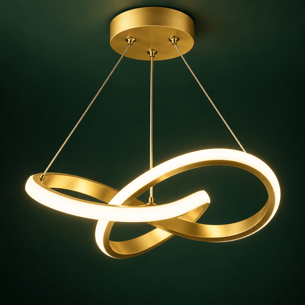 LED Pendant Light for Bedroom & Kitchen Island, Modern Loop