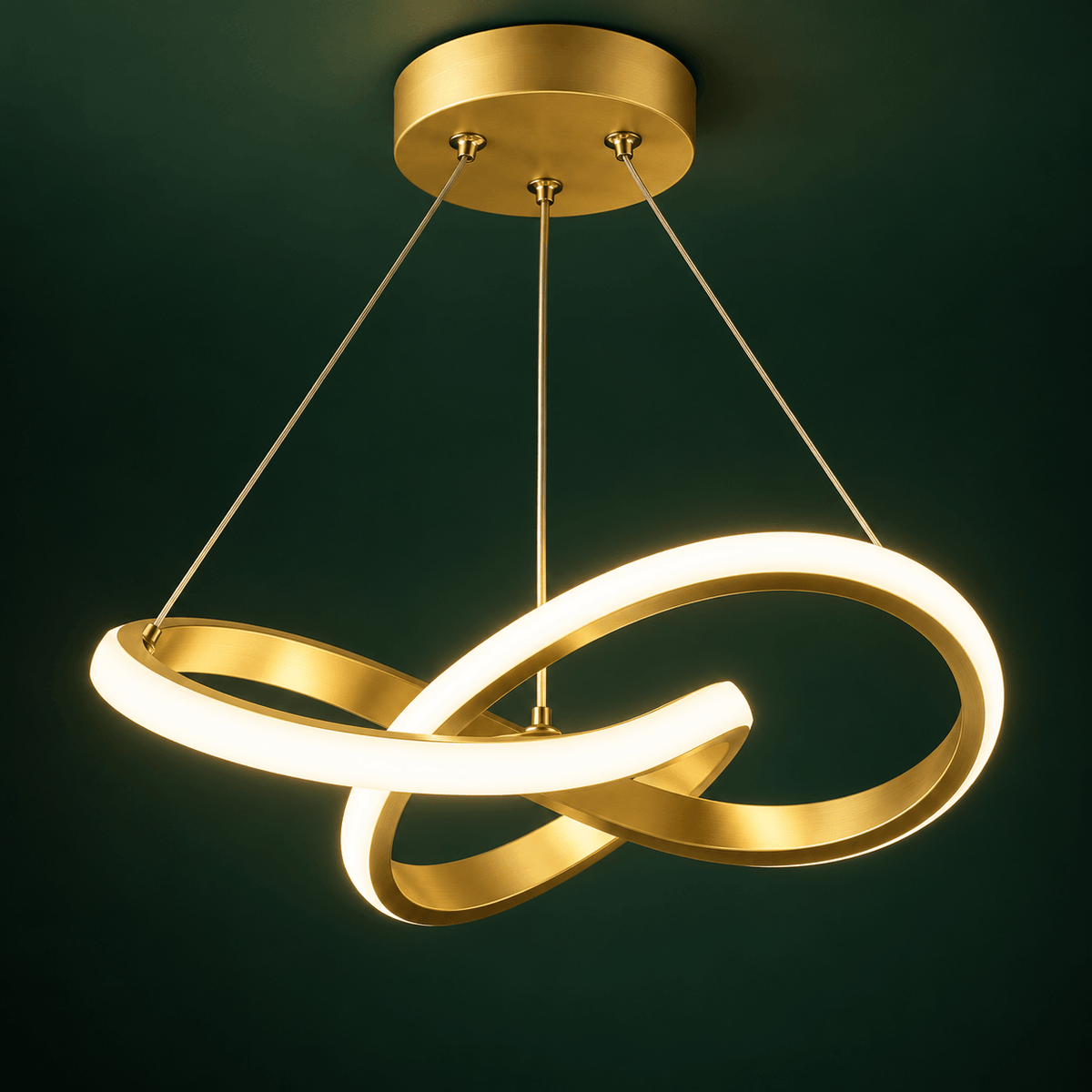 LED Pendant Light for Bedroom & Kitchen Island, Modern Loop