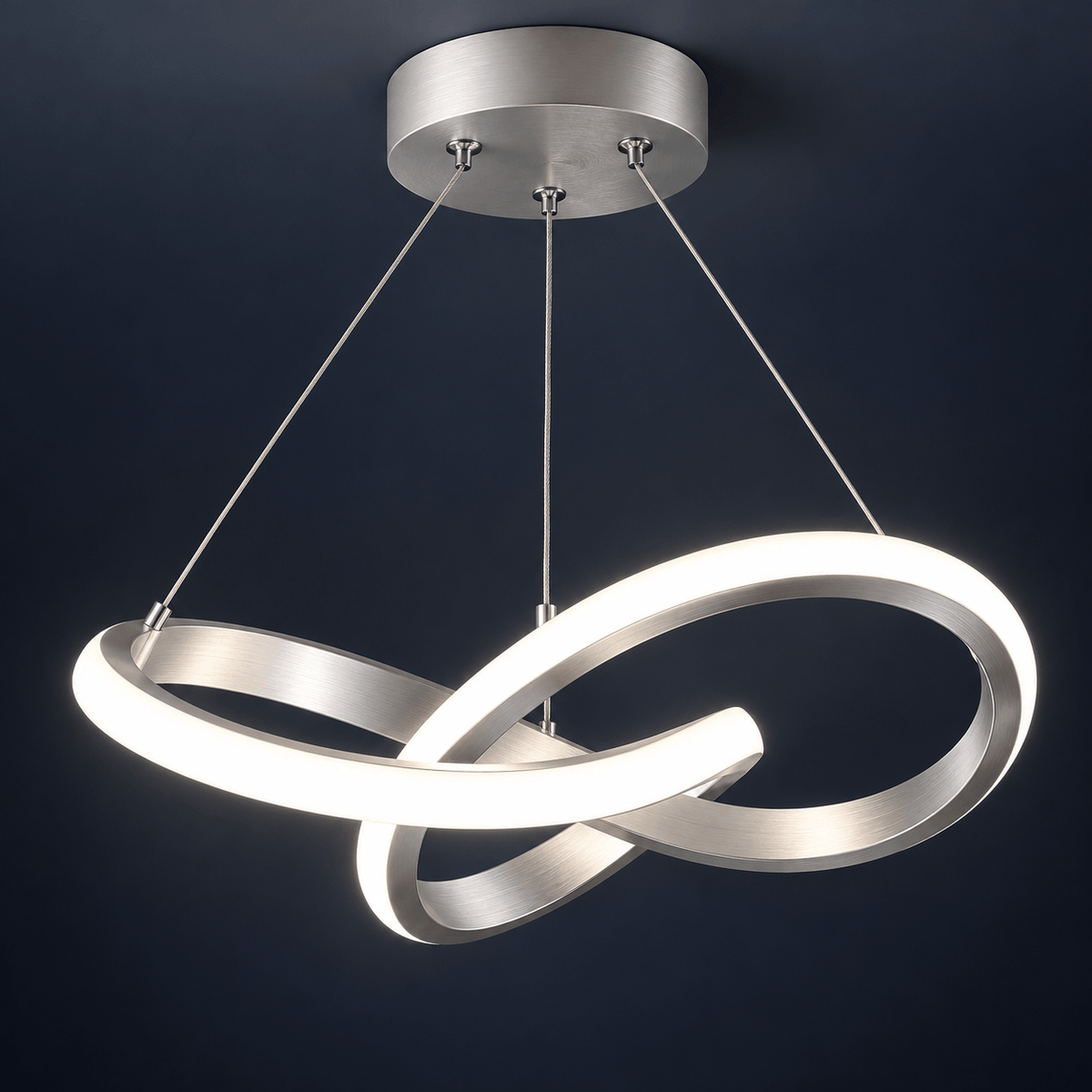 LED Pendant Light for Bedroom & Kitchen Island, Modern Loop