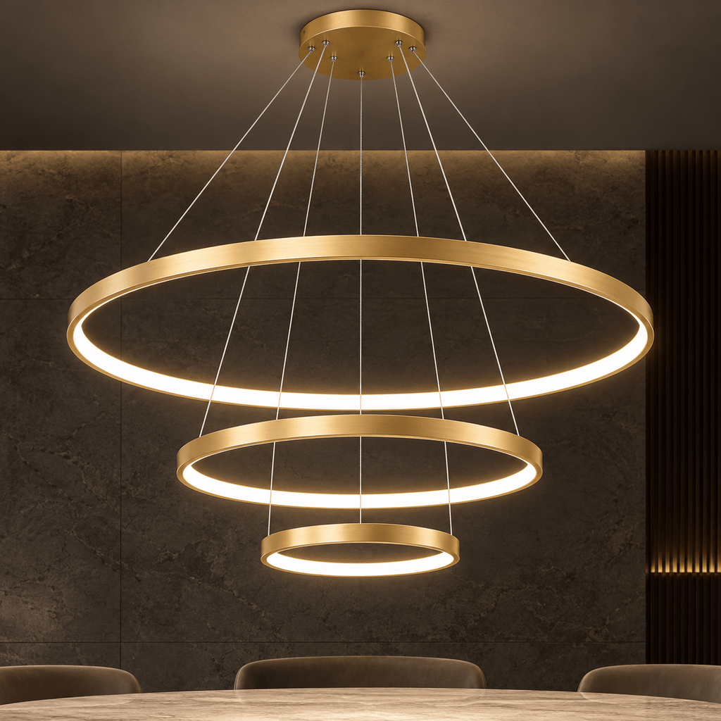 LED Pendant Light for Living Room & Dining Room, 3 Rings
