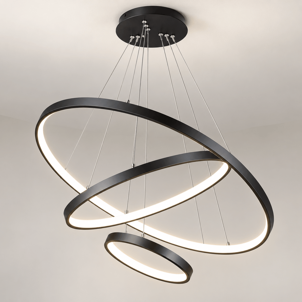 LED Pendant Light for Living Room & Dining Room, 3 Rings