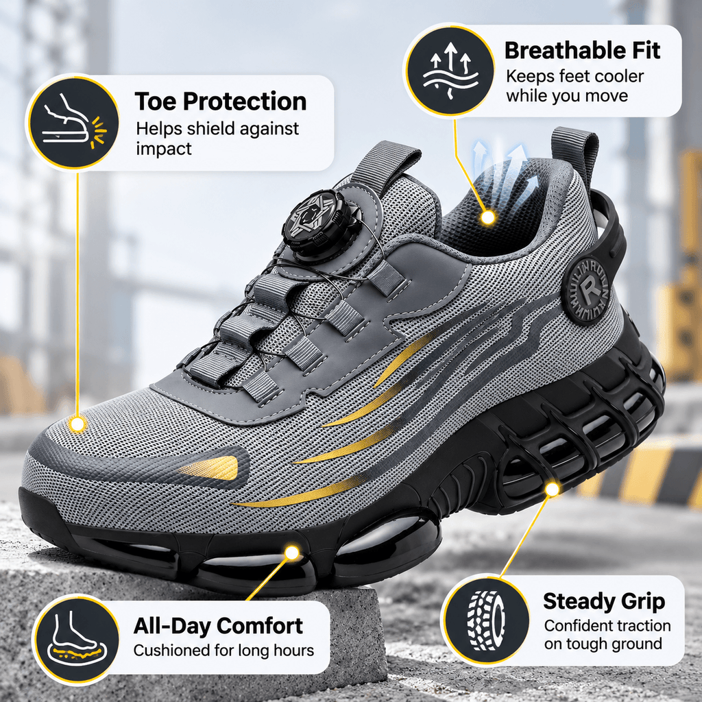 Men's Steel Toe Sneakers – Lightweight Safety Work Shoes