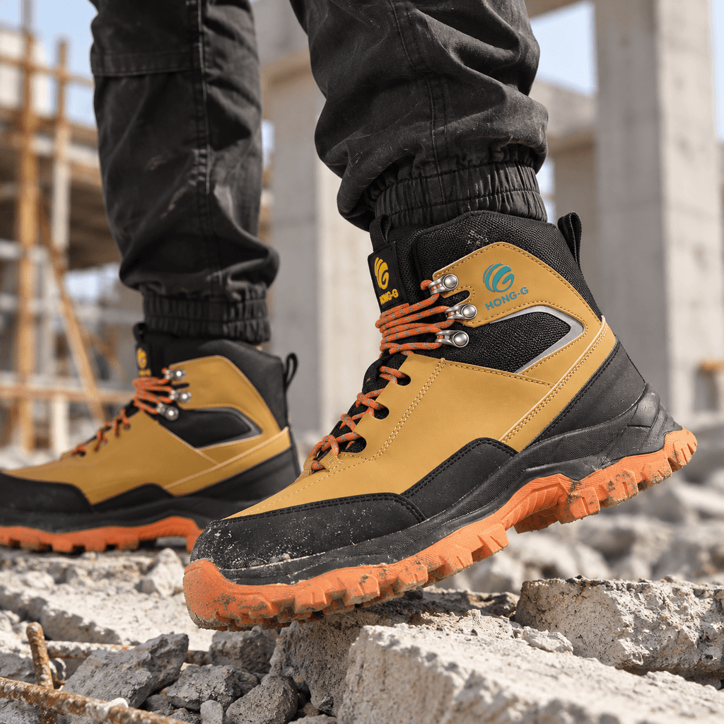 Men's Steel Toe Work Boots – Lightweight Hiking Safety Boots
