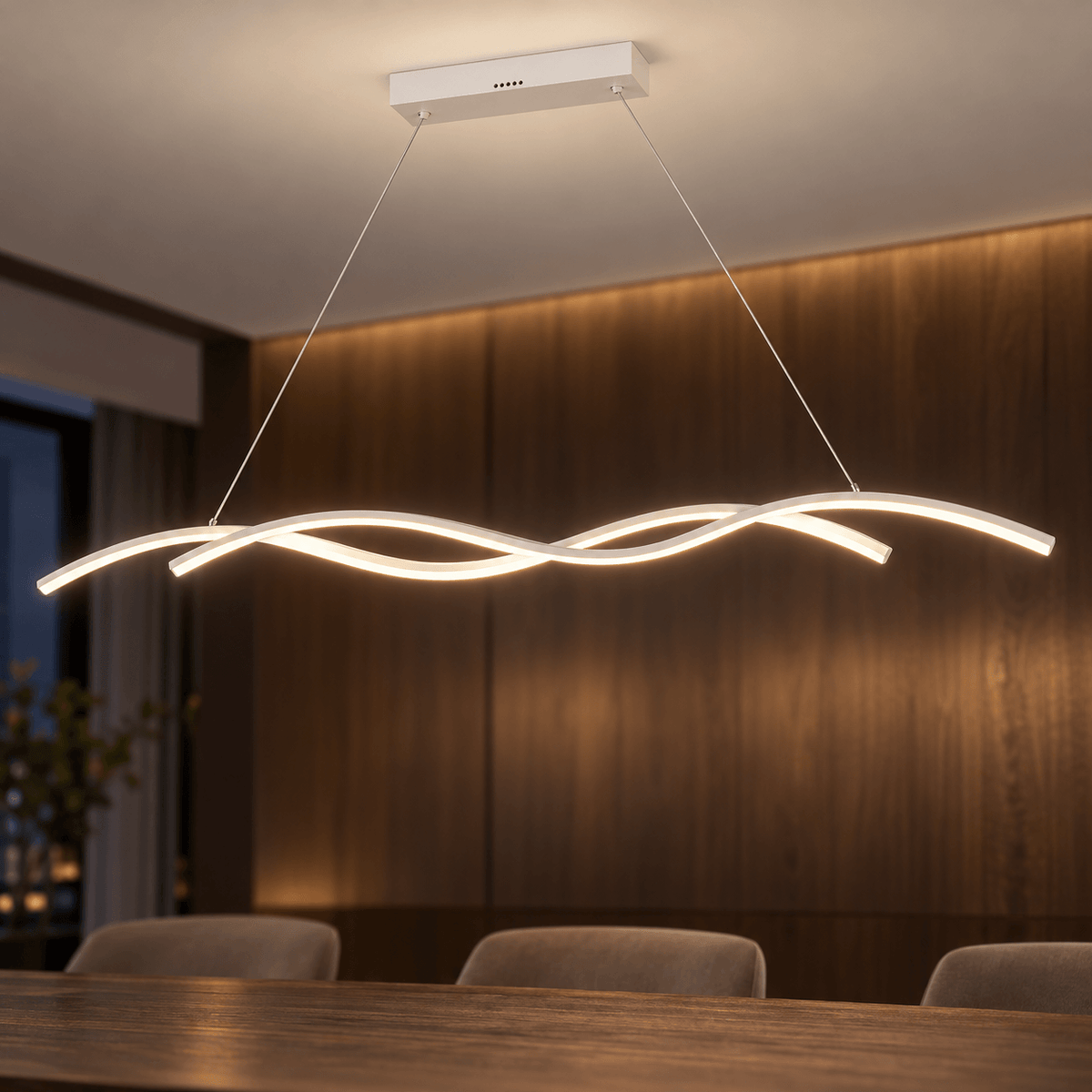Modern LED Linear Pendant Light for Kitchen Island & Dining Room