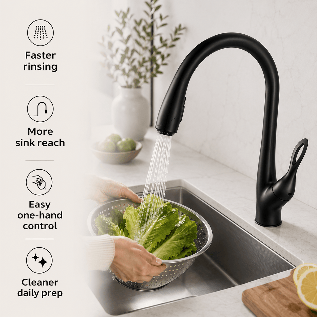 Pull-Down Kitchen Faucet with Sprayer, Single Handle