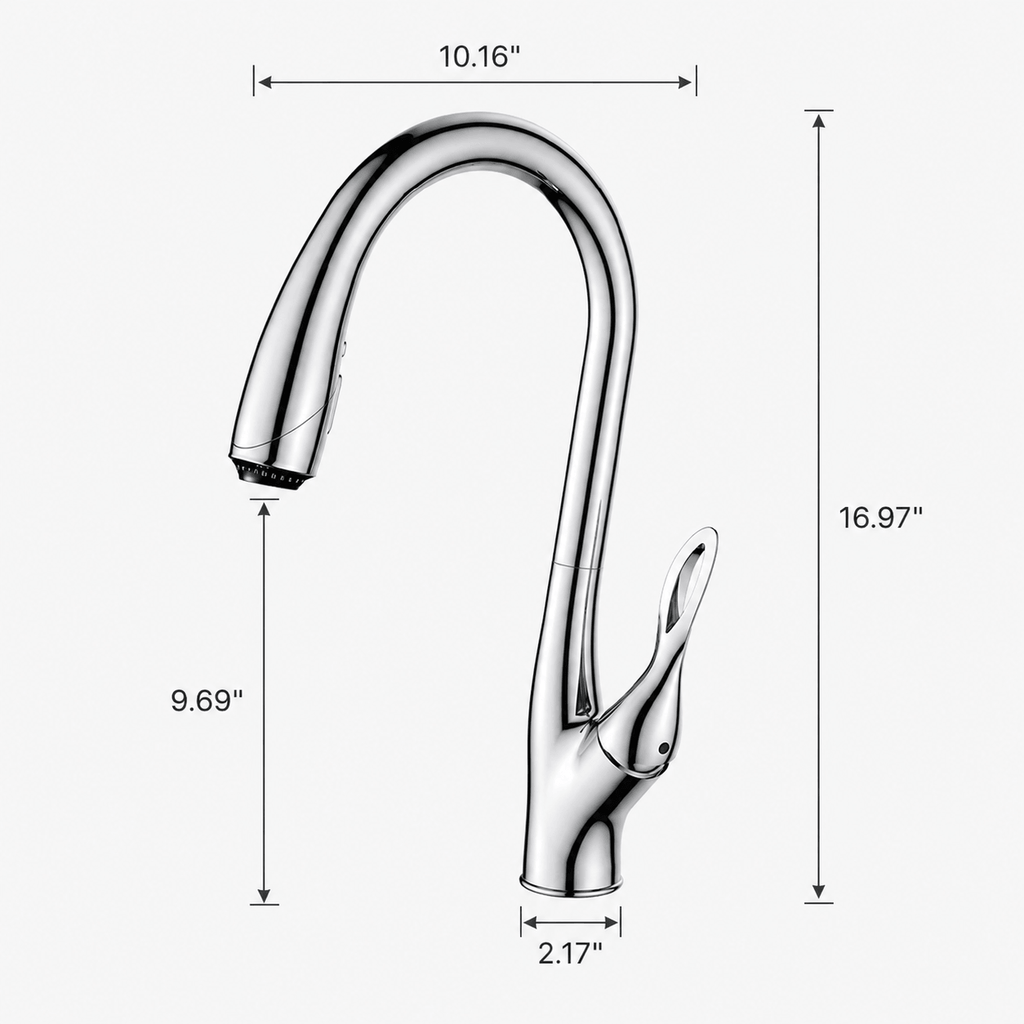 Pull-Down Kitchen Faucet with Sprayer, Single Handle