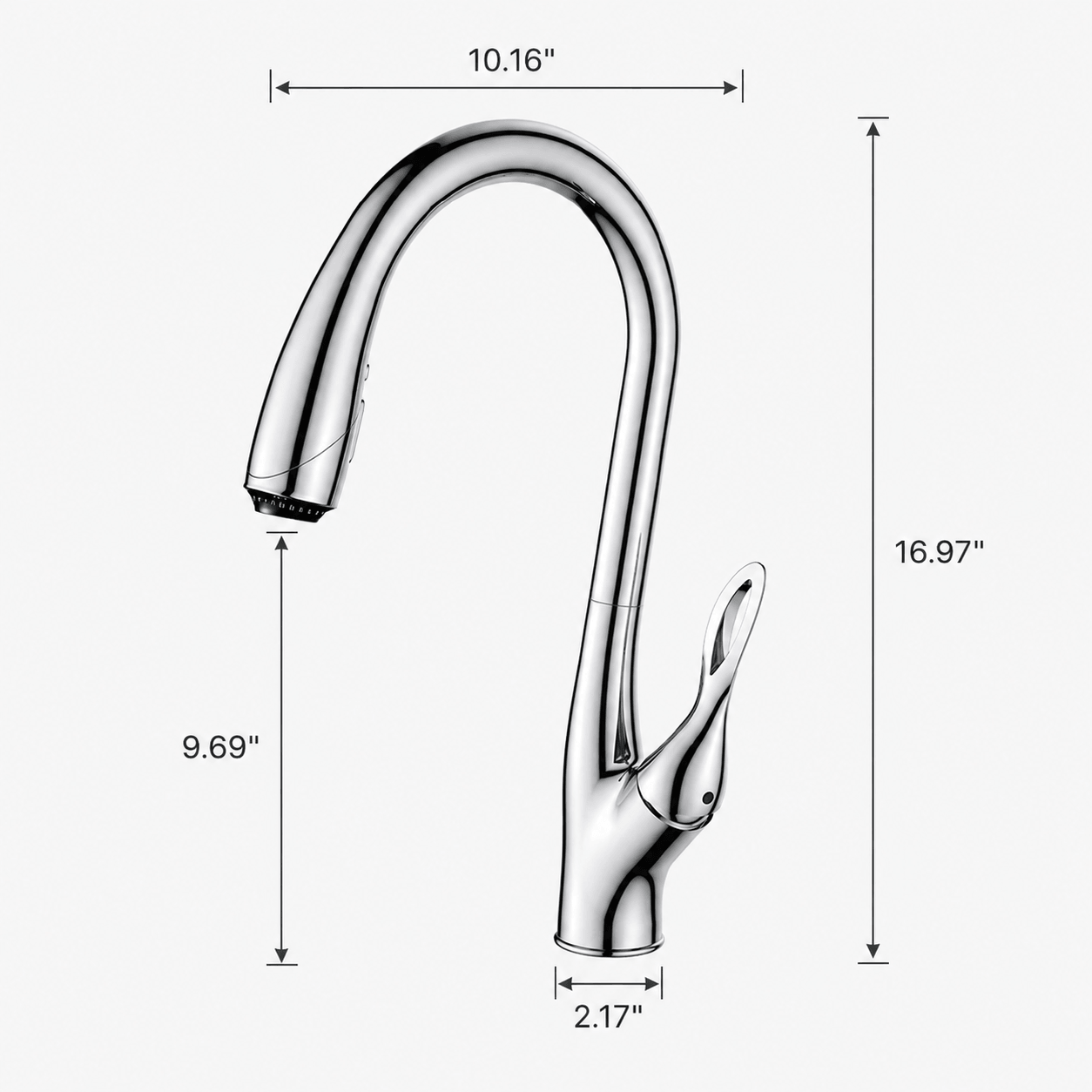 Pull-Down Kitchen Faucet with Sprayer, Single Handle
