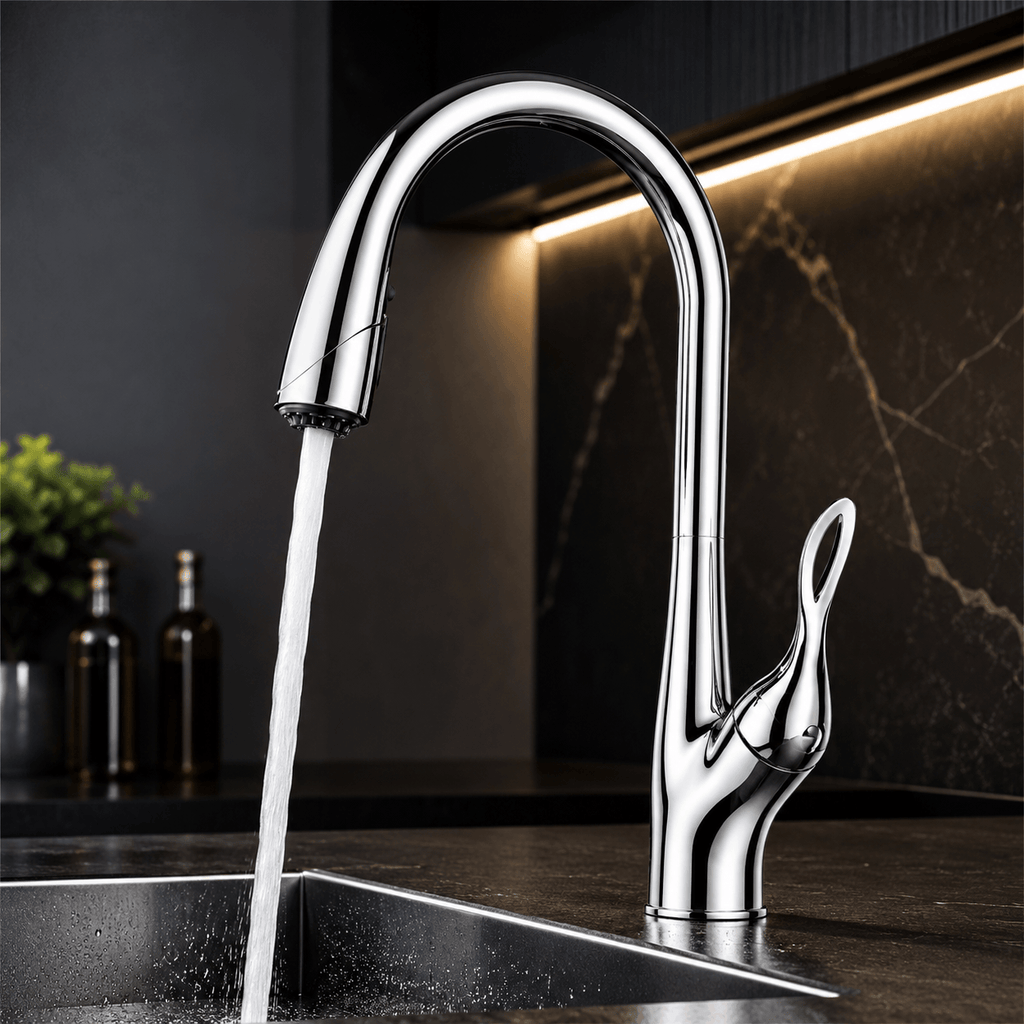 Pull-Down Kitchen Faucet with Sprayer, Single Handle