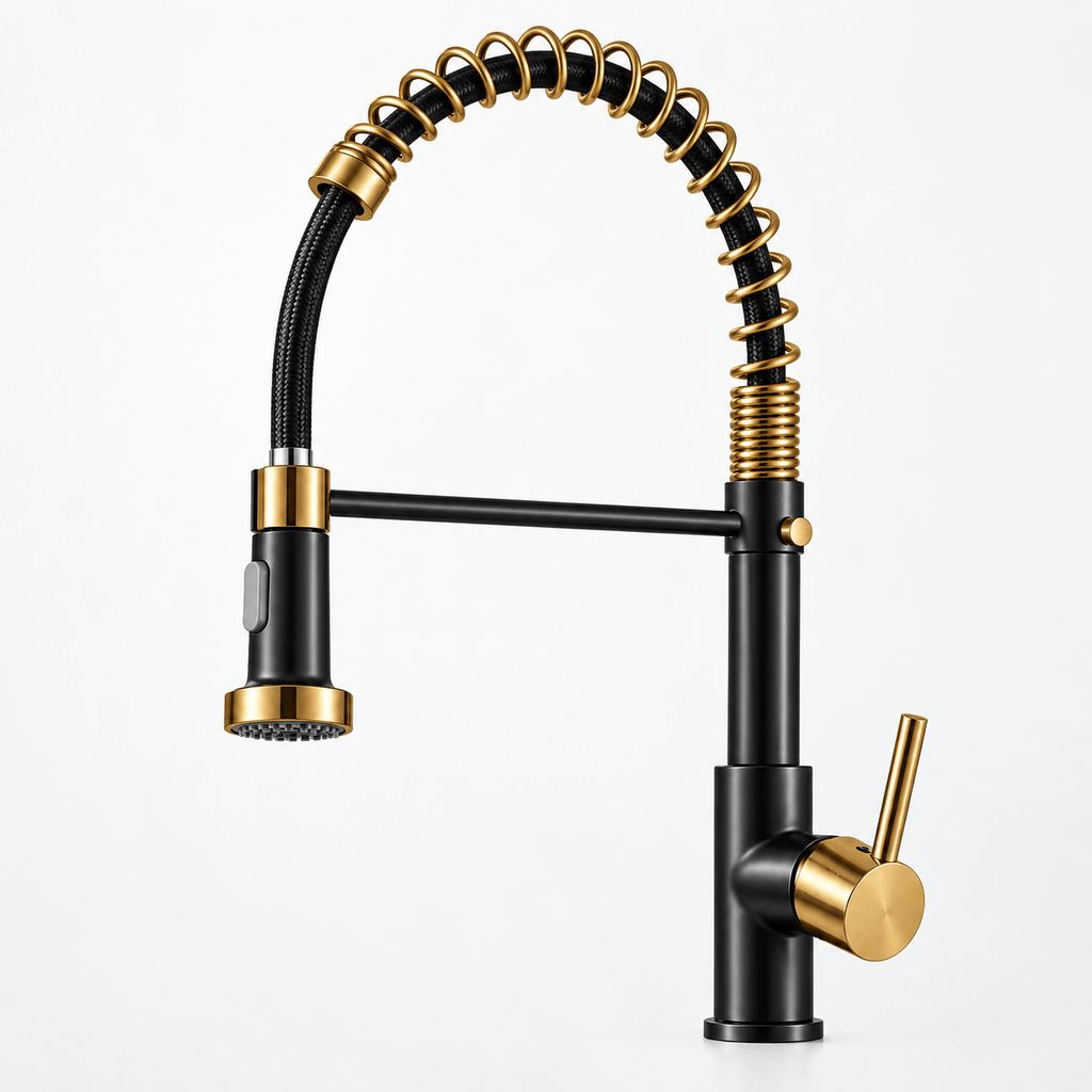 Pull Down Kitchen Faucet with Sprayer, Single Handle High Arc