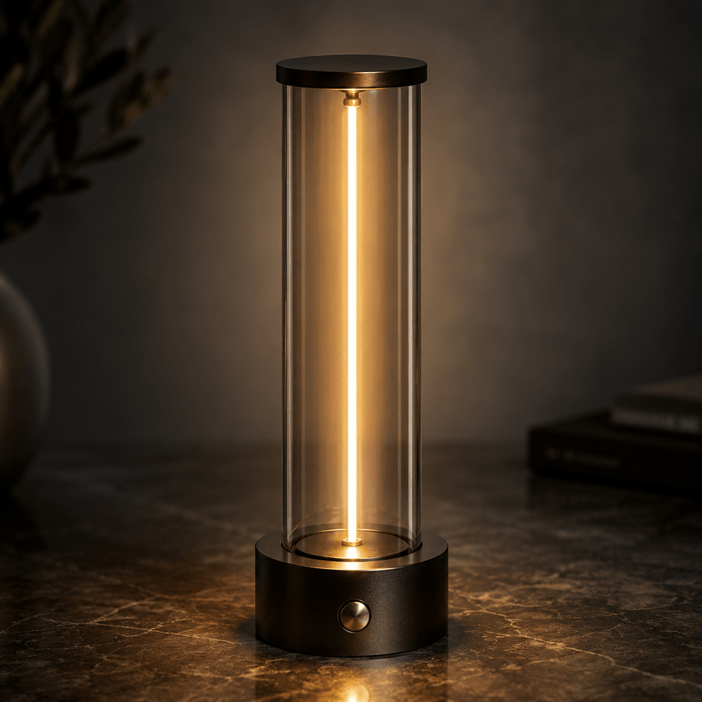 Rechargeable Cordless Table Lamp – Dimmable Touch Glass LED Lamp