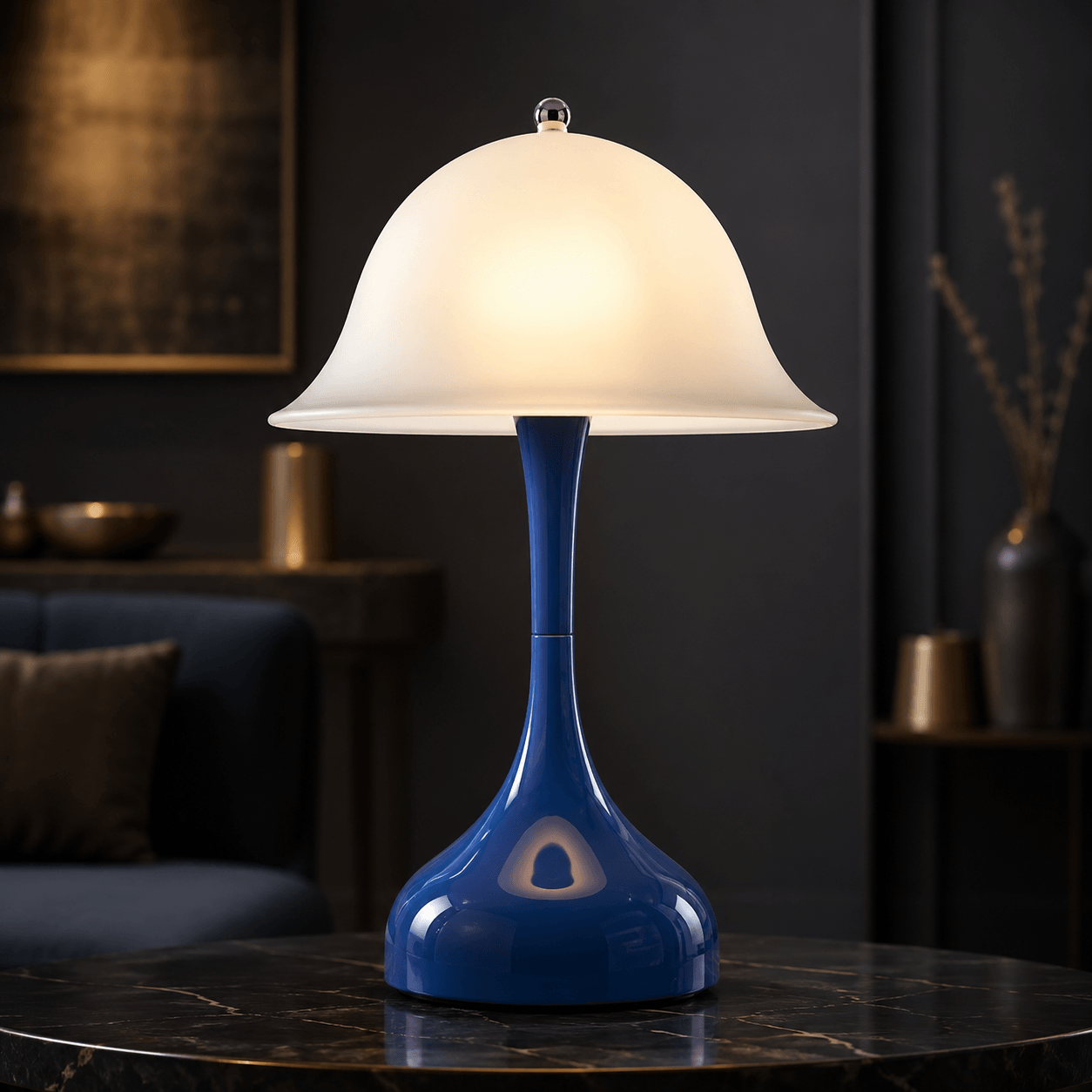 Rechargeable Cordless Table Lamp – Dimmable LED Mushroom Bedside Lamp with USB-C & 3 Color Temperatures