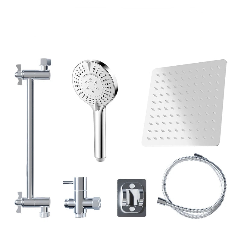 Rain Shower Head with Handheld and Hose, Adjustable Arm